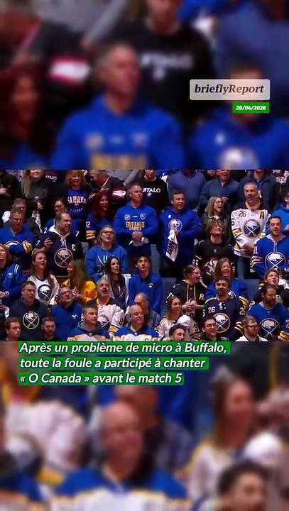Après un problème de micro à Buffalo, toute la foule s’est mise à chanter Ô Canada avant le match 5