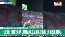 Furor por la hinchada coreana... ¡que alienta a su equipo como en Argentina!