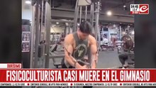 Fisiculturista casi muere aplastado en el gimnasio: Mirá el video