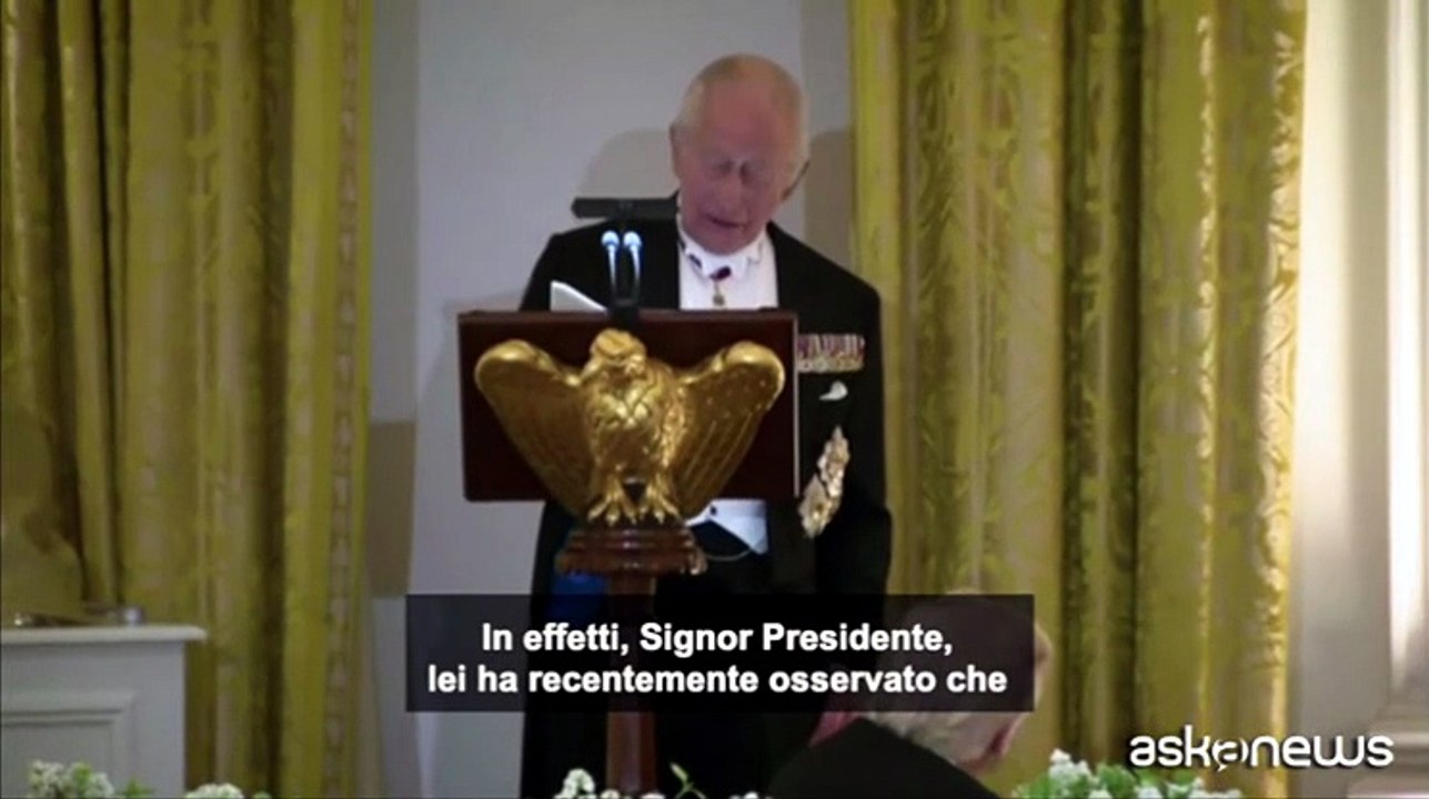 La battuta di re Carlo fa ridere tutti tranne Trump: «Senza i britannici parlereste francese!»