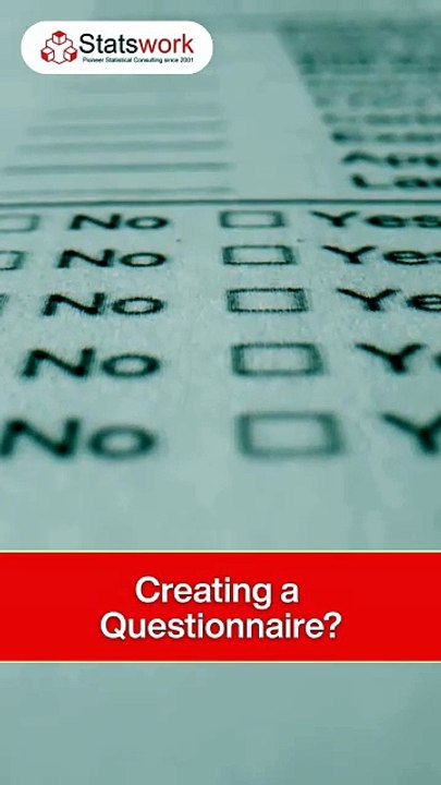 Advanced Statistics for Questionnaire Analysis & Development Services  StastWork