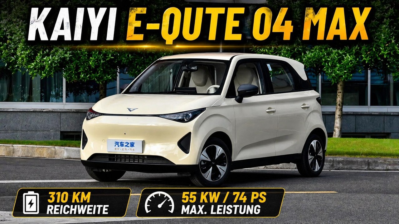 2026 Kaiyi E-Qute 04 Max: 55 kW, 28,08 kWh und frisches Design