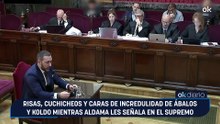 Risas, cuchicheos y caras de incredulidad de Ábalos y Koldo mientras Aldama les señala en el Supremo