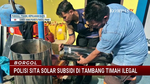 Polisi Sita 800 Liter Solar Subsidi di Tambang Timah Ilegal Bangka Belitung | BORGOL