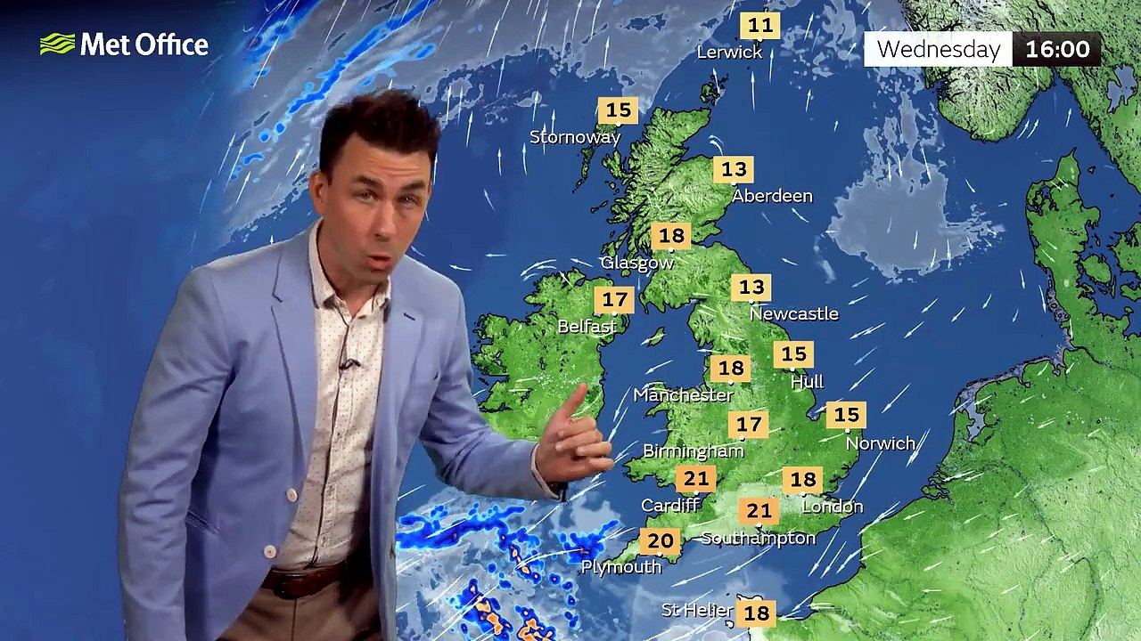Met Office Wednesday Afternoon Weather Forecast 29/04/2026