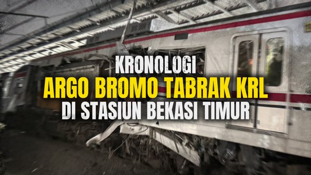 Kronologi Argo Bromo Tabrak KRL di Stasiun Bekasi Timur