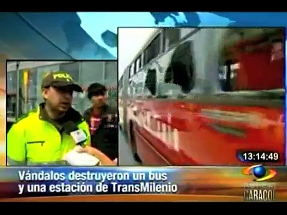 Acciones vandálicas contra Transmilenio