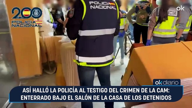 Así halló la Policía al testigo del crimen de la CAM: enterrado bajo el salón de la casa de los detenidos