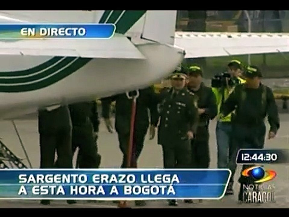 Llegada sargento Erazo