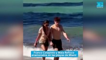Franco Colapinto y Maia Reficco enamorados en las playas de Miami