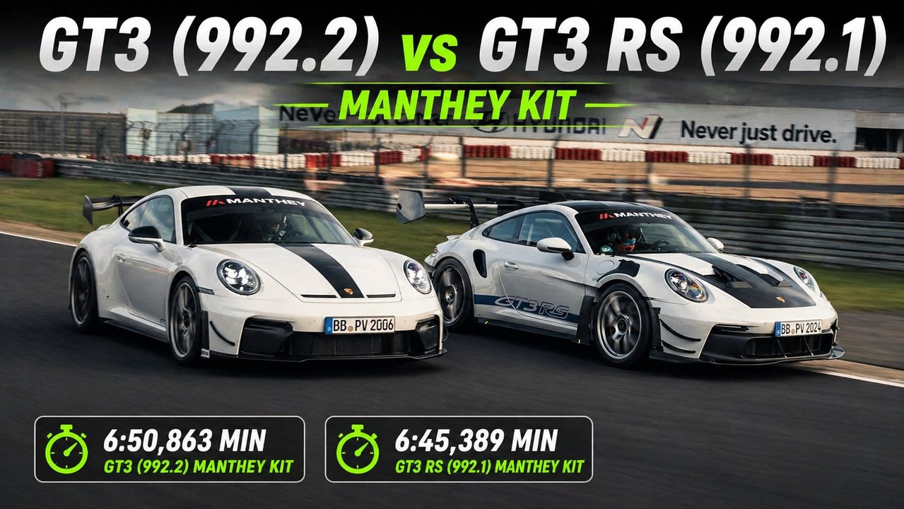 Porsche 911 GT3 (992.2) Manthey Kit vs Porsche 911 GT3 RS 992.1 Nordschleife
