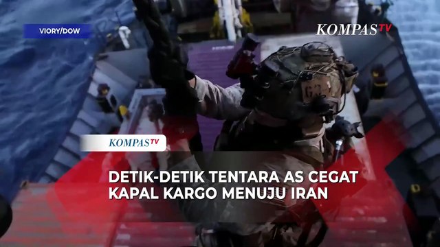 Tegang! Detik-Detik Tentara AS Cegat dan Geledah Kapal Kargo Menuju Iran