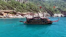 Antalya'ya yaz erken geldi: Alanya'da soluğu plajda aldılar