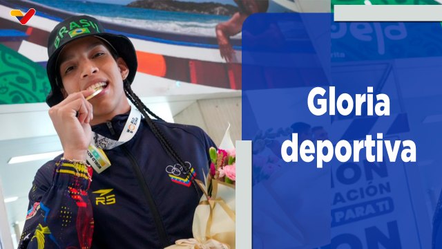 Deportes VTV | ¡Llegada gloriosa! Omailyn Alcalá arribó al país tras conquistar oro en Brasil