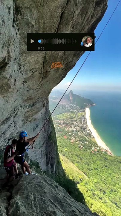 Jovem viraliza ao saltar de abismo com áudio revoltado de sua mãe de fundo