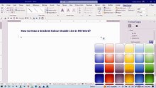 Microsoft Word: How to Add Colorful Gradient Double Lines to Documents