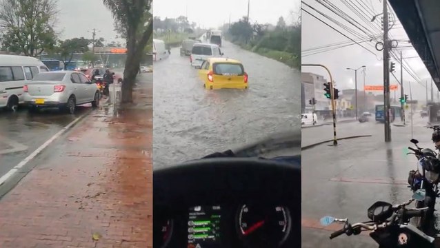 Fuertes lluvias en Bogotá: se reportaron encharcamientos en al menos cinco vías principales