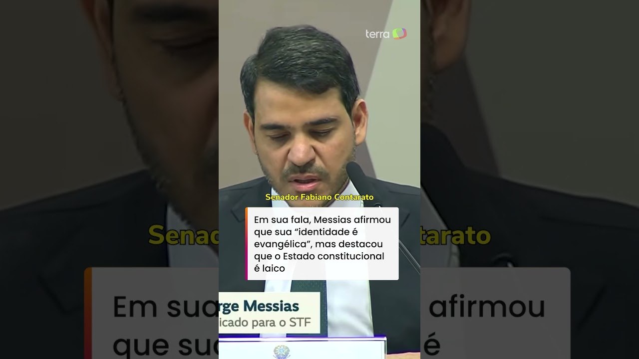 Jorge Messias cita fé evangélica, mas afirma: 'Tenho clareza de que o Estado é laico' #shorts