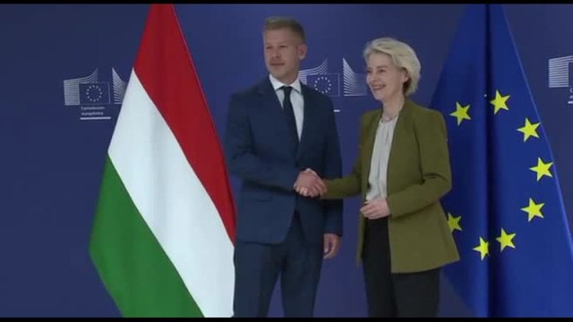 Il neoeletto premier ungherese Magyar a Bruxelles da Von der Leyen