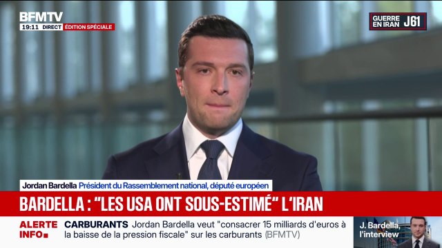Jordan Bardella ne juge pas judicieux d'envoyer des troupes françaises dans le détroit d'Ormuz en absence d'un cessez-le-feu durable