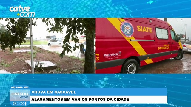 Veja os transtornos causados pela chuva em Cascavel nesta quarta-feira (29)