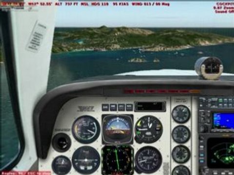 FS2004 BEECH A36 TFFJ LANDİNG