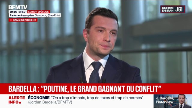Guerre au Moyen-Orient: Vladimir Poutine est très certainement le grand gagnant de ce conflit , déclare Jordan Bardella