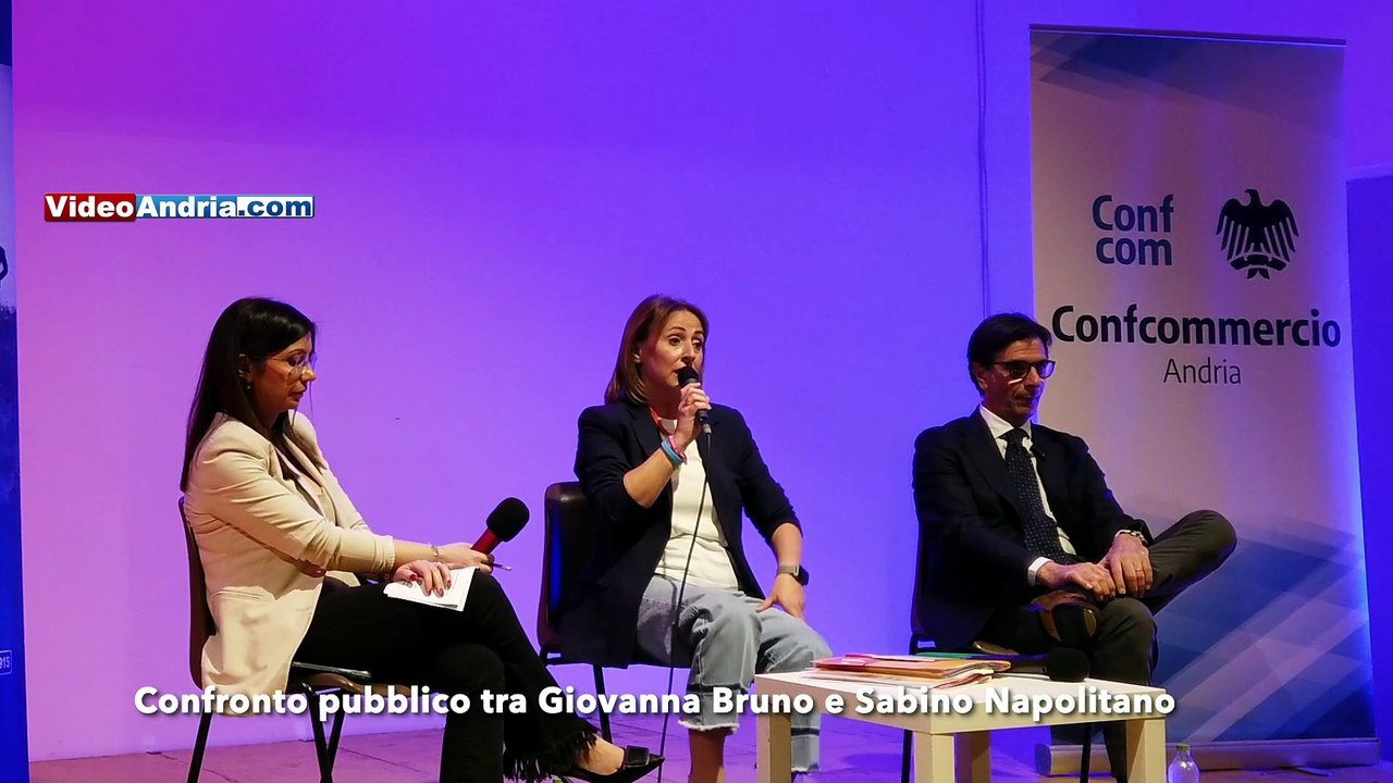 Andria: confronto pubblico tra Giovanna Bruno e Sabino Napolitano
