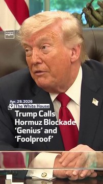 Trump Calls Hormuz Blockade ‘Genius’ And ‘Foolproof’