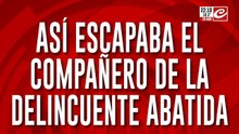 Así escapaba el compañero de la delincuente abatida