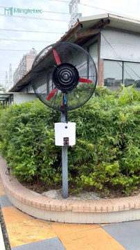 Mingletec BLDC wall mounted industrial mist fan #mingletec #BLDC #wallmount #industrialfan #mistfan #watersprayfan #manufacturer #supplier #outdoot #fyp