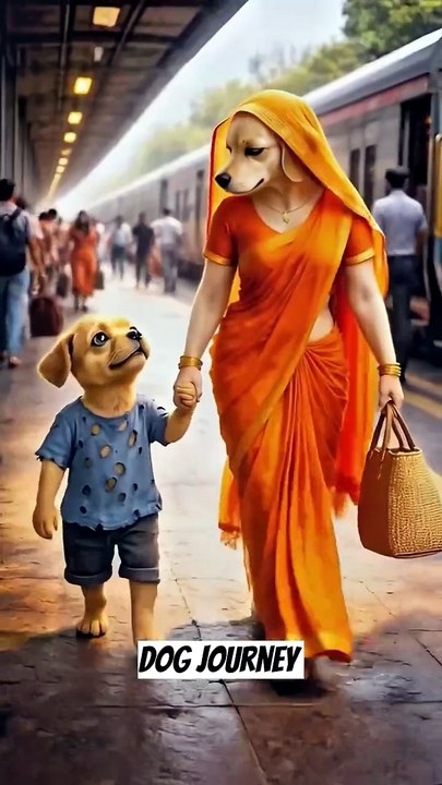The lost puppy 🐕 at the railway station 🚉_ A mother's emotional search for her child 😭