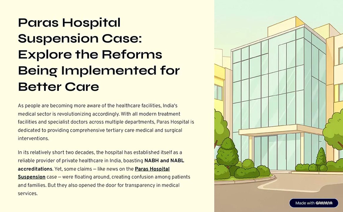 Paras Hospital Suspension Case Explore the Reforms Being Implemented for Better Care (2)