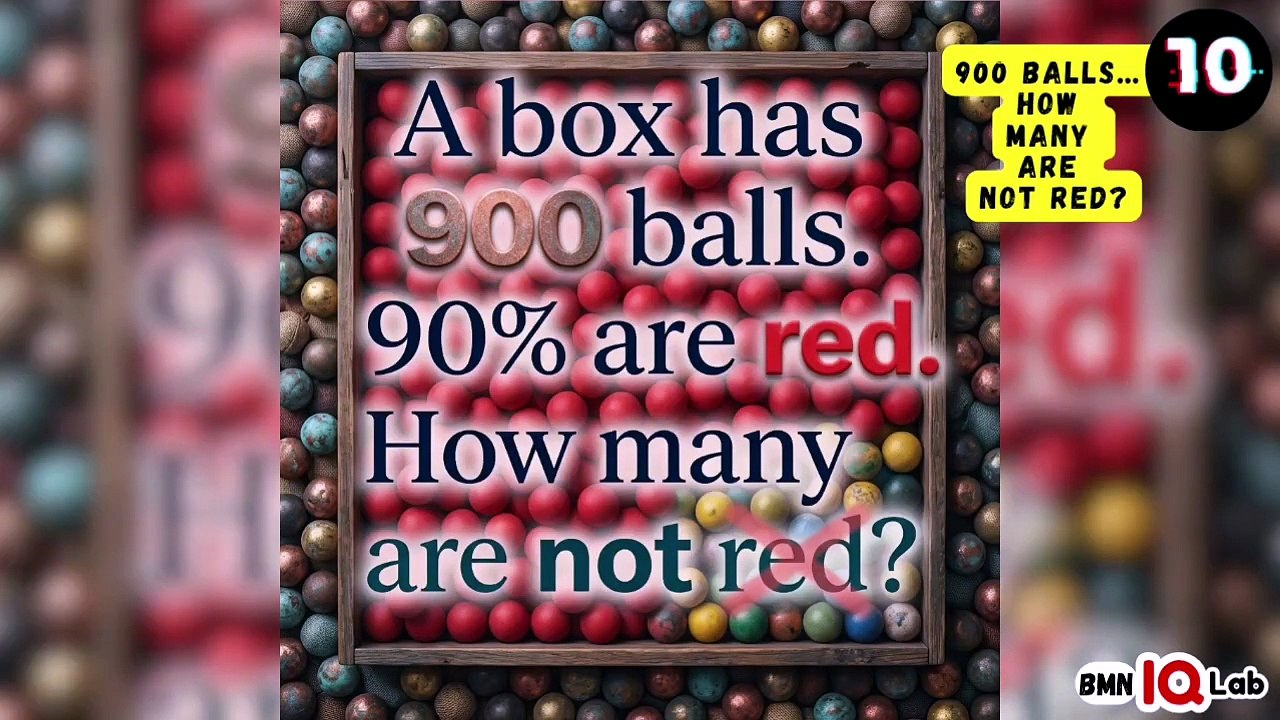 #QuickMath 🧠⚡900 balls… How many are not red? 🤔