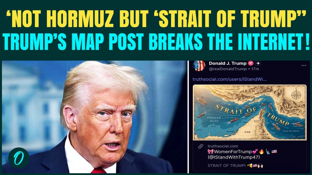 ‘The STRAIT OF TRUMP!’: Donald Trump STUNS World with Hormuz Rename Tease! Posts NEW MAP of Hormuz