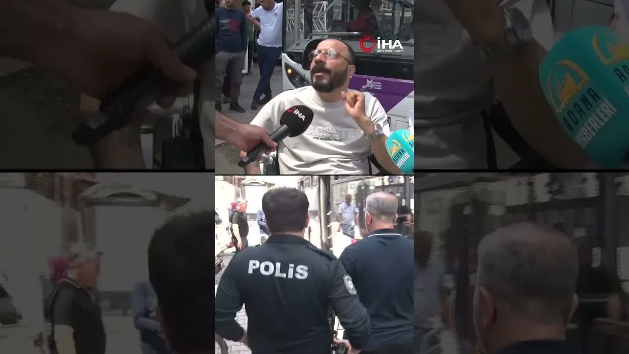 Engelli vatandaş belediye otobüsüne polis eşliğinde binebildi