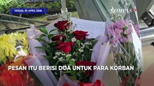 Rangkaian Bunga dan Pesan Belasungkawa Bagi Korban Kecelakan Kereta di Bekasi