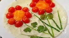Omelette ou Oeufs sur le plat décoratifs