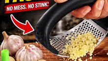 Easy Kitchen Garlic Press Tool 🧄🔥 | Crush Garlic in Seconds