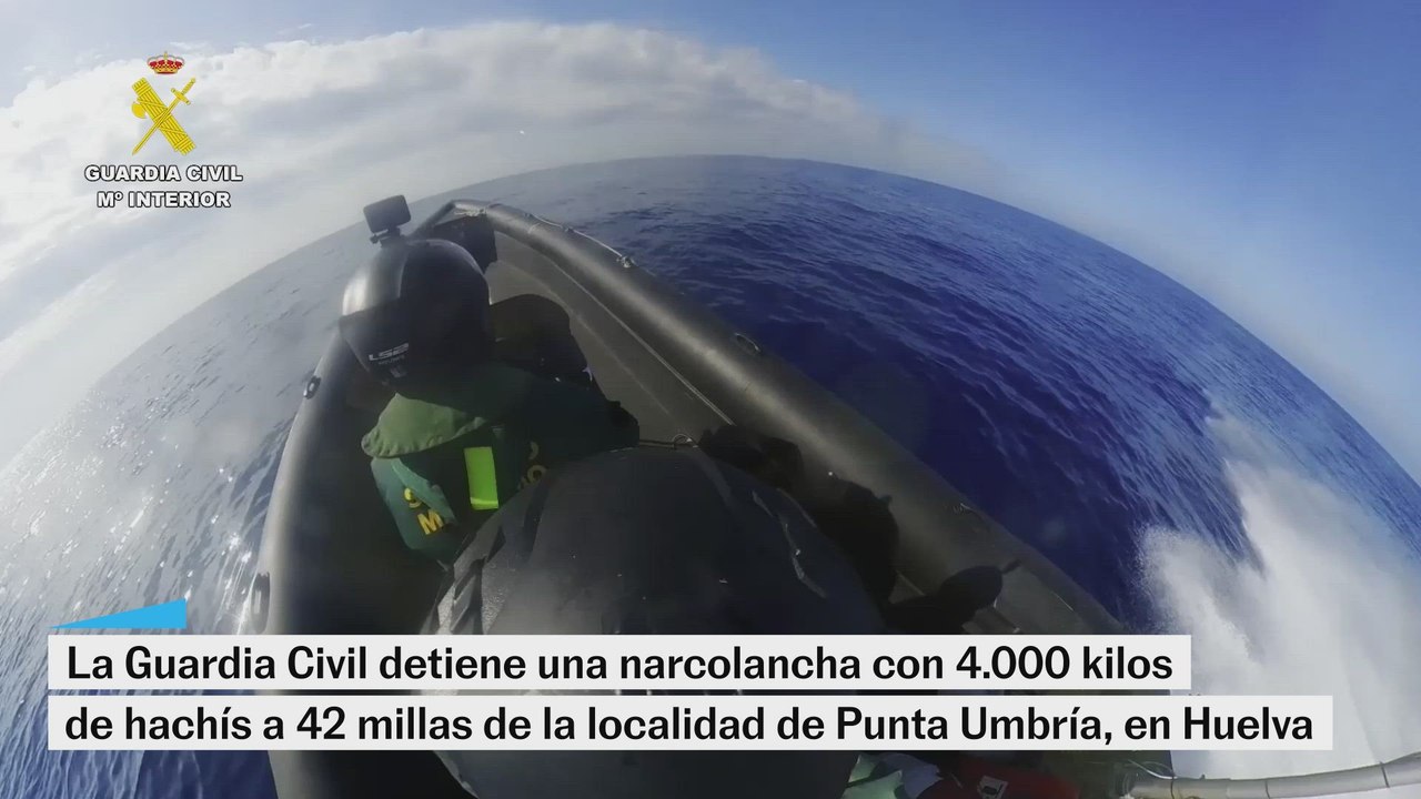 La Guardia Civil incauta cuatro toneladas de hachís en la costa de Punta Umbría, en Huelva
