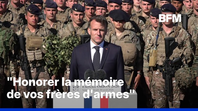 Guerre au Moyen-Orient: Emmanuel Macron rend hommage aux soldats français morts en Irak et au Liban
