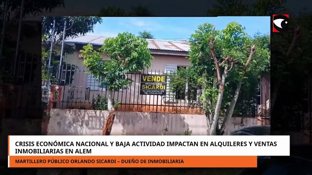Crisis económica nacional y baja actividad impactan en alquileres y ventas inmobiliarias en Alem
