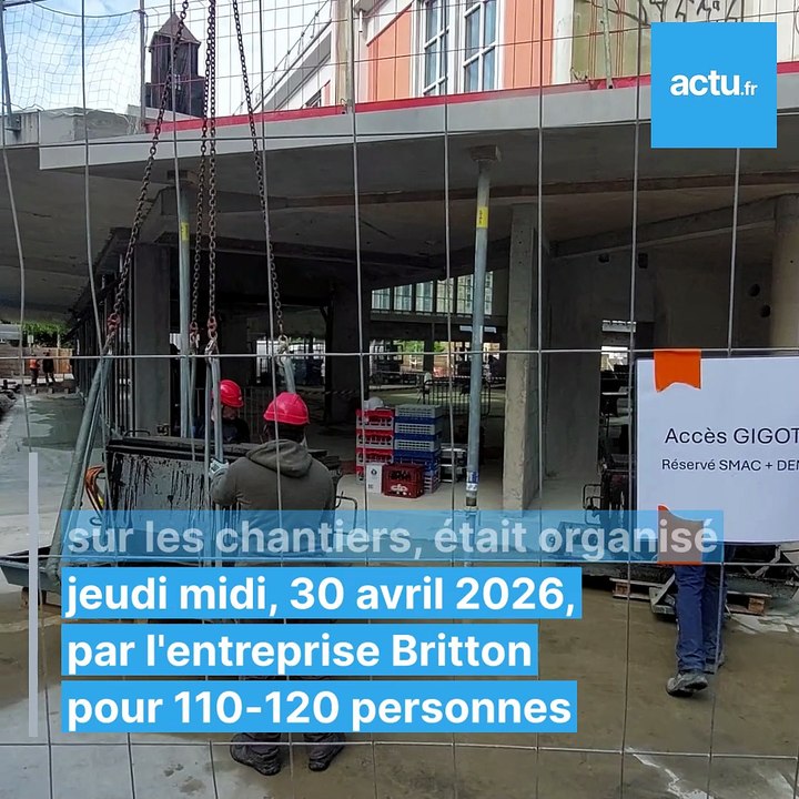 Gigot bitume sur le chantier des halles Saint-L...