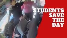 Students take control of school bus after driver collapses and prevent tragedy