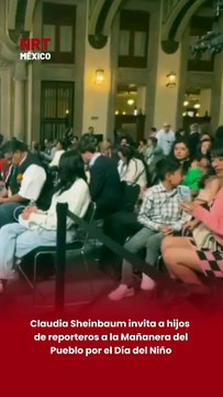 🎉👧 Durante el Día del Niño, la presidenta Claudia Sheinbaum permitió el ingreso de hijas e hijos de reporteros a la conferencia mañanera, como parte de una dinámica especial.