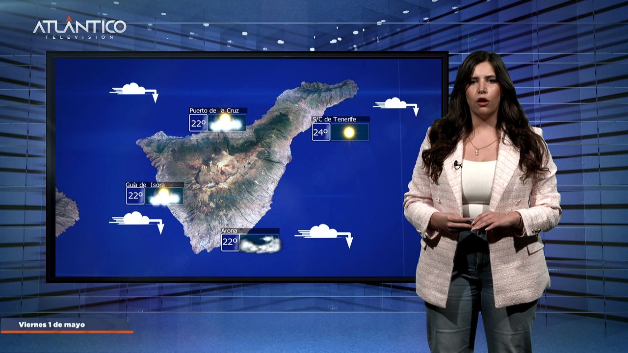 La previsión del tiempo en Canarias para el 1 de mayo de 2026, en Atlántico Televisión.