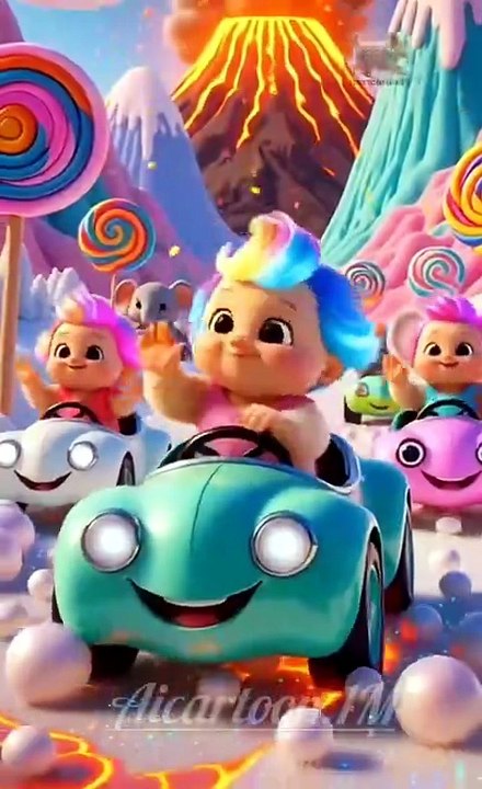 Cute kids car drive with friends fun 2026