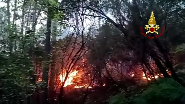 Incendio sul Faeta, il video dei sorvoli dei vigili del fuoco