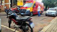 Motociclista sofre acidente de trânsito na Rua Paraná