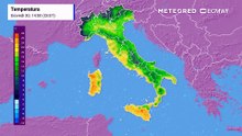 Temperature attese in Italia